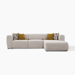 Elegant Picasso sectional with plush cushions and spacious sleeper bed functionality