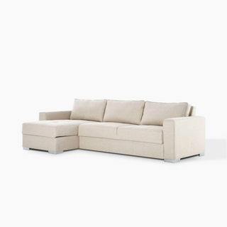 Stylish and functional Cooper sectional sofa with cozy cushions, luxurious fabrics, and convertible sleeper feature