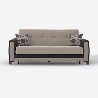 Versatile Dublin loveseat and armchair set with high-density foam and sleeper function