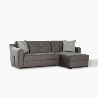 Stylish Tahoe sectional featuring built-in storage and a convertible queen-sized sleeper option