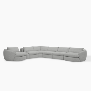 Modern modular Azelea Beige Sectional Sofa with spacious seating and versatile configuration options.