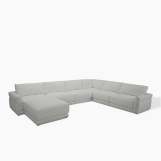 Bren Birch Sectional Sofa offering a sleek modern design, durable upholstery, and customizable layout.