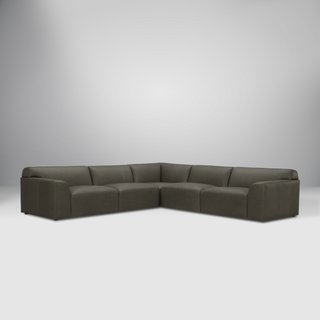 York Taupe Sectional Sofa with clean lines, plush cushions, and durable taupe fabric.