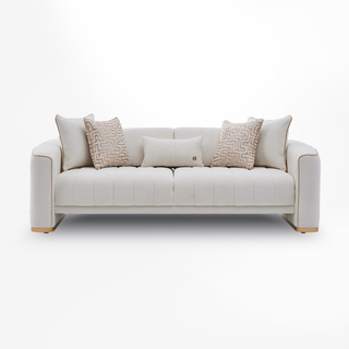 Sleek Veronica loveseat and armchair with durable design and built-in sleeper function