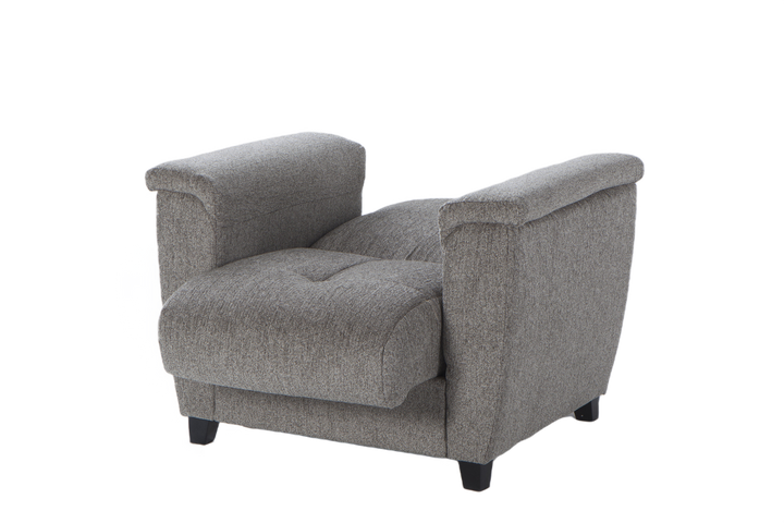 Equipped with a built-in storage unit, the Aspen Armchair keeps essentials within easy reach.