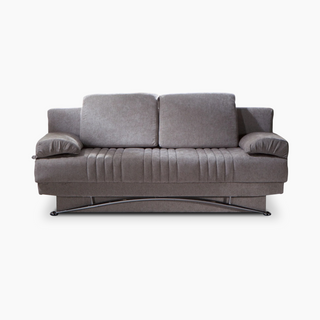 Modern Fantasy sleeper sofa with removable bolster pillows, fold-out bed, and stylish tailored design