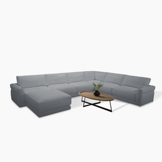 Spacious and stylish Brent Cloud Sectional with modular design, perfect for contemporary living spaces.