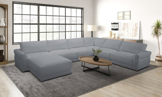 Plush cushions and supportive seating on the Brent Cloud Sectional Sofa, offering exceptional comfort for relaxation.