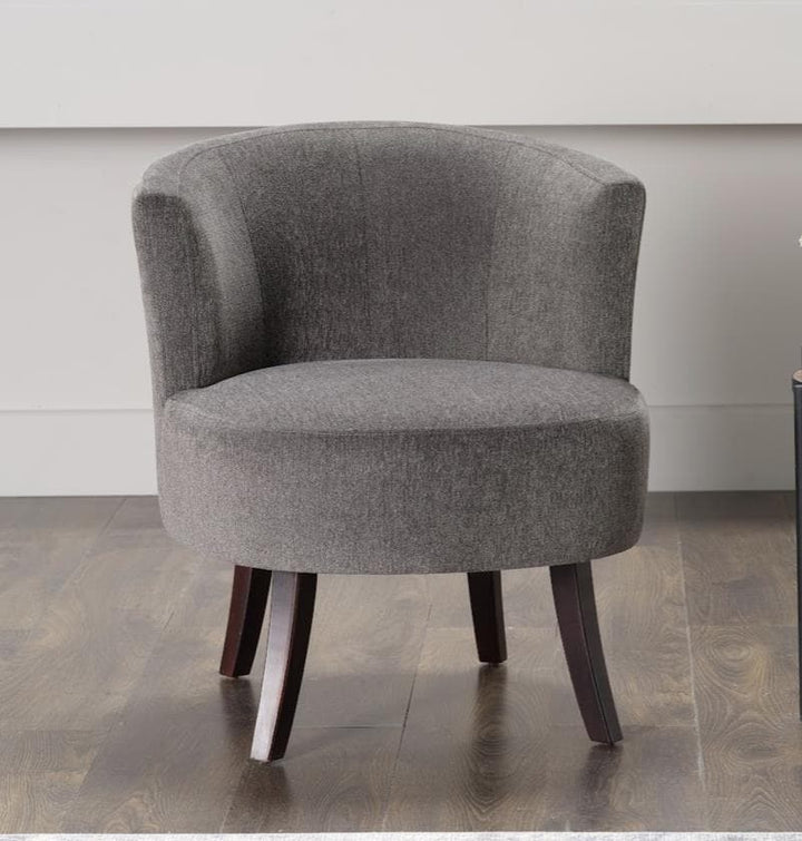 The Cedar Accent Armchair combines style and comfort with a circular seat and performance upholstery.