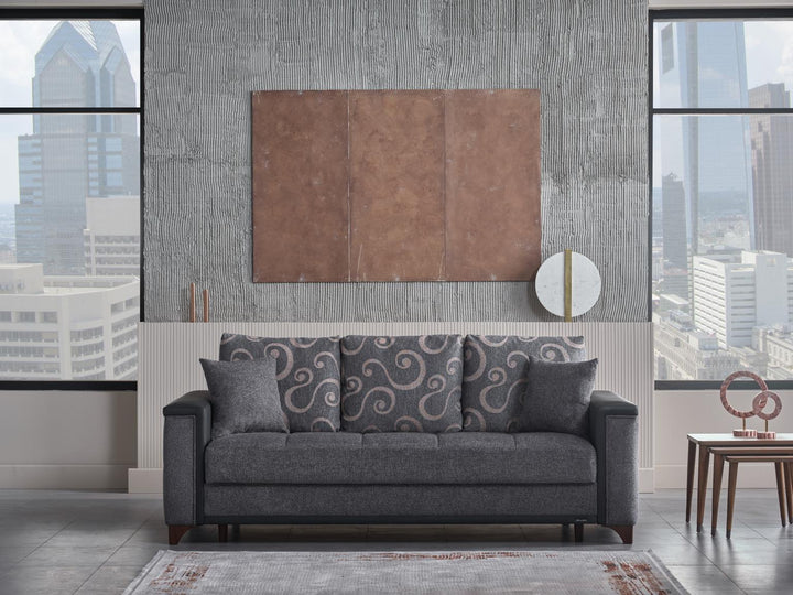 Enjoy the elegance of two-tone Chanelle fabric with the Charlotte Living Room Set, designed for modern homes.