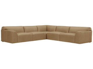 Elevate your space with the Dakota Full Leather Sectional, combining luxury with timeless design.