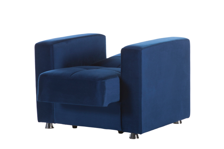 The Elegant Armchair combines style and functionality, featuring a hidden storage compartment for essentials.