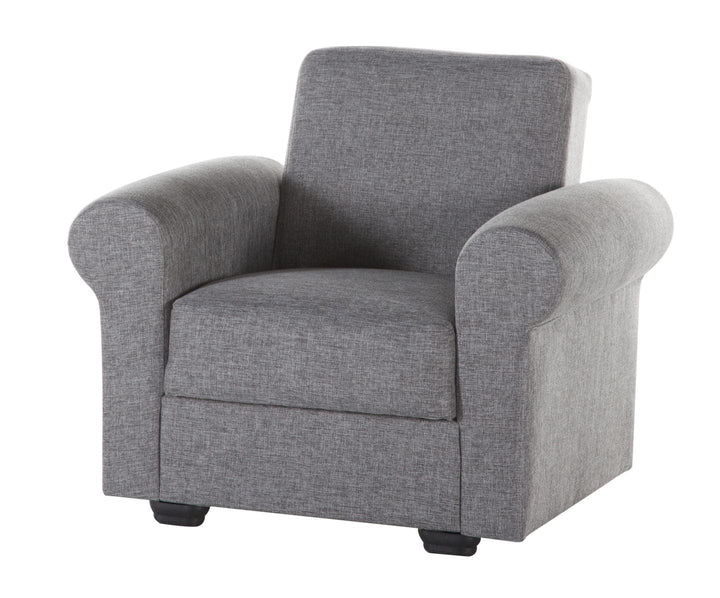 Modern simplicity of the Elita Loveseat with clean lines and elegant fabric.