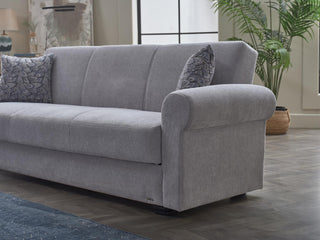 Round arms design of the Elita S Sofa, enhancing its modern and elegant appearance.