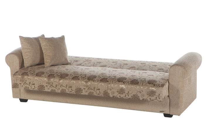 Neutral textured performance fabric of the Elita Sofa enhancing its classic appeal.