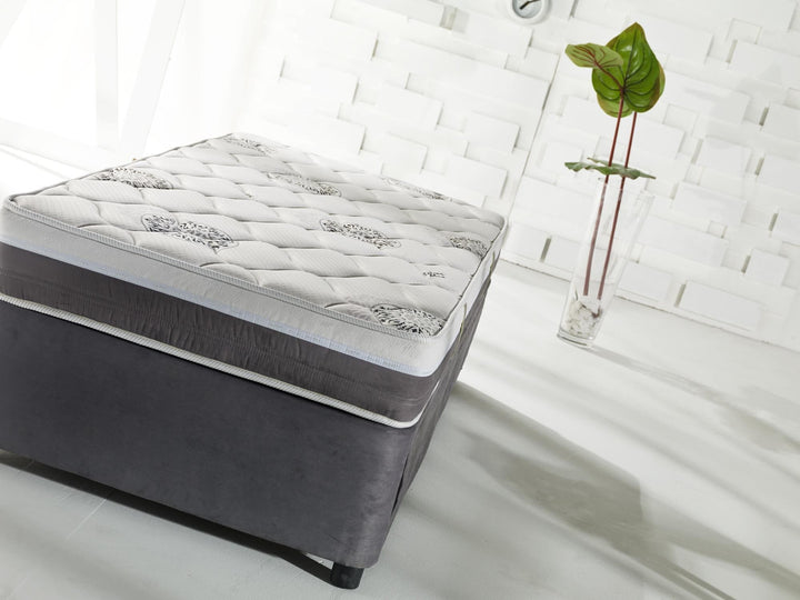 Ideal for limited spaces, the Four Season High Rise bed with extra mattress maximizes room efficiency.