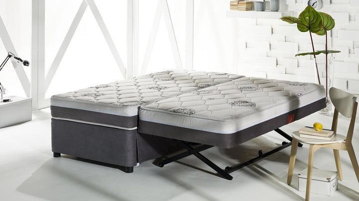 Four Season High Rise bed providing optimal sleeping comfort with its extra mattress.