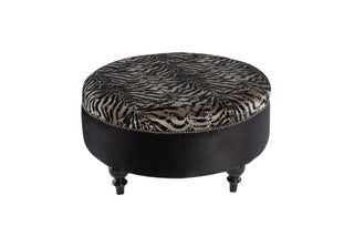 Modern aesthetic Gaze Round Ottoman, perfect blend of comfort and style.