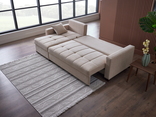 Modern aesthetics of the Ivy Sectional enhance any living room with sophistication.