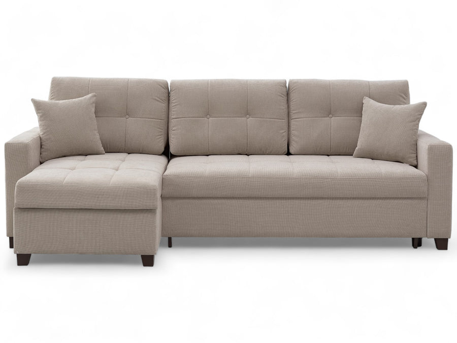 Modern beige Ivy Sectional, perfect for enhancing your living room with style and comfort.