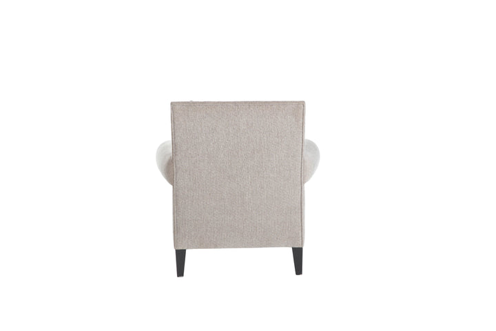 Sophisticated look of the Java Accent Armchair with traditional design and luxurious fabric.