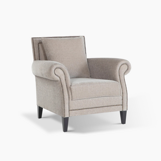 Traditional Java Accent Armchair in polyester fabric with wood frame and high-density foam for ultimate comfort.