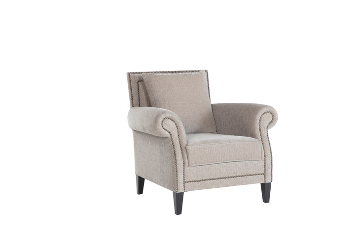 Traditional Java Accent Armchair with a wood frame construction and luxurious upholstery.