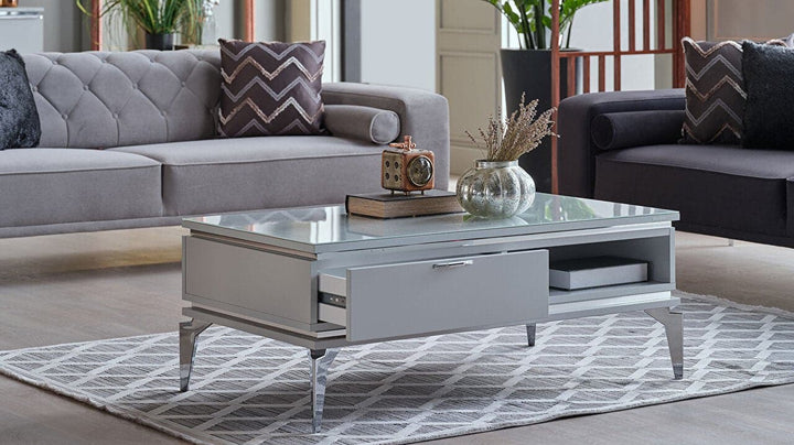 Elegant and modern Loretto Coffee Table, a perfect centerpiece for your living room.