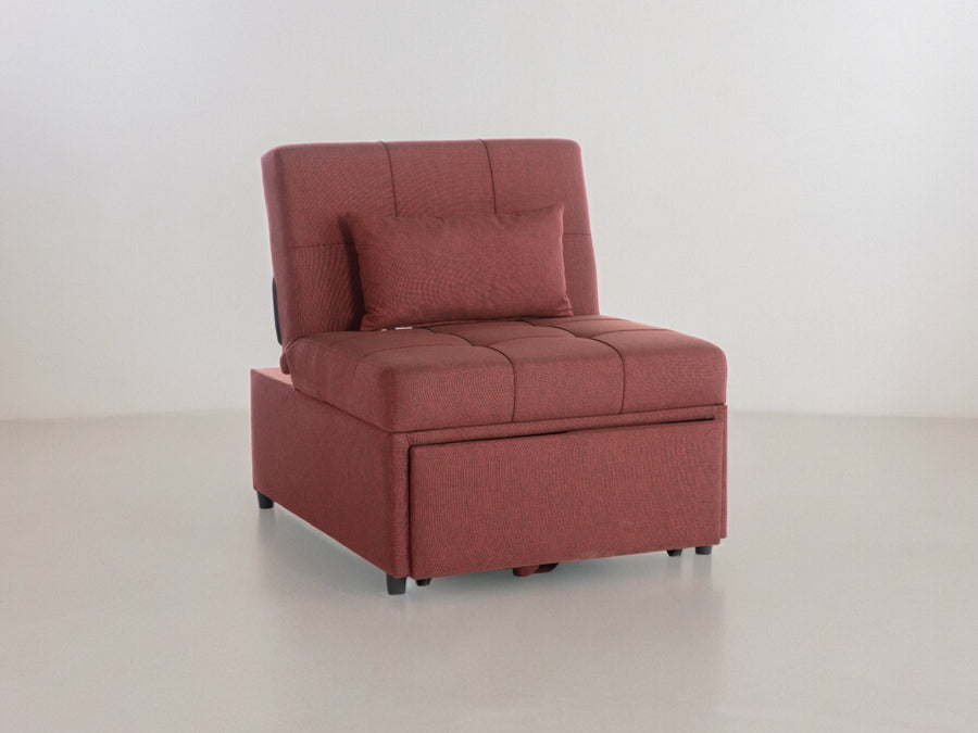 Mellow Pull Out Sleeper Chair with reclining back and twin-size sleeper feature for added comfort and versatility.