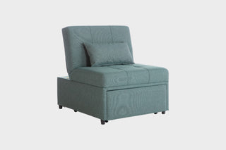 Mellow Reclining Pull Out Chair with adjustable back and twin-size sleeper, designed for versatile comfort and style.