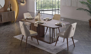 Mirante Dining Chairs Set of 2, offering a modern aesthetic and durable construction for enhanced dining comfort.