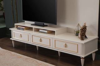 Luxury Mistral TV Stand offering sophisticated style and functionality with rich hues and premium materials, part of the Mistral Concept.