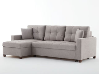 Mocca Sectional featuring a sleek design and transforming into a queen-sized bed, ideal for both comfort and functionality.