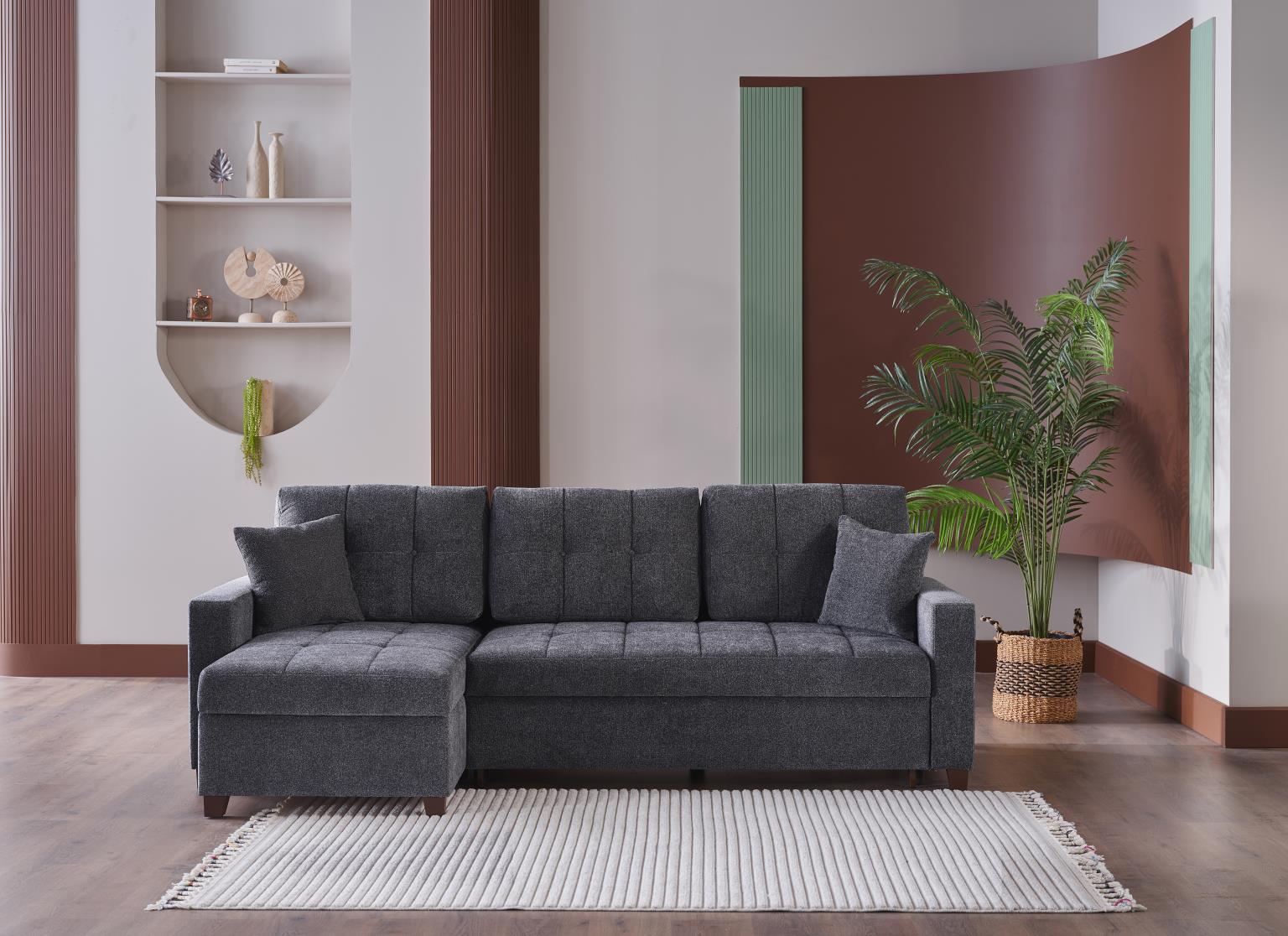 Mocca Sectional Selma Grey perfect for any decor.