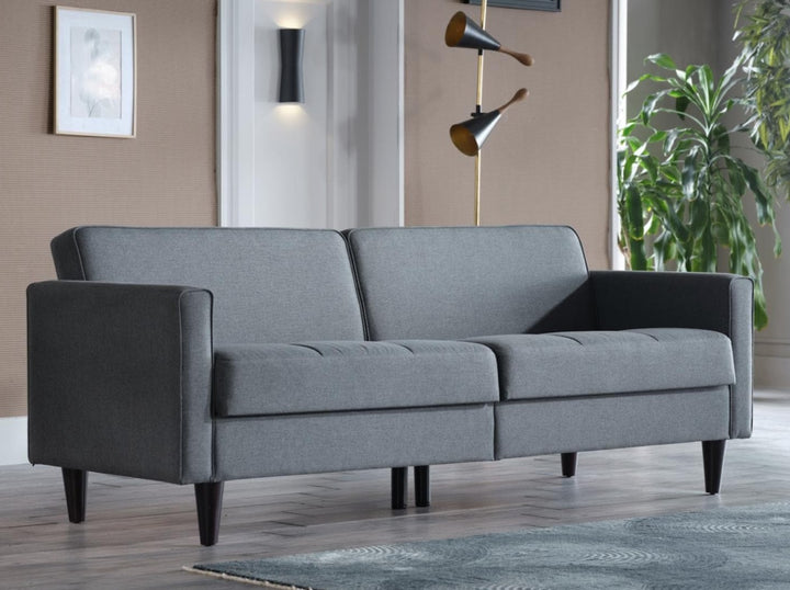 Enhance your living space with the Sawyer 3 Seat Sleeper Sofa. Features a contemporary design, button-tufted seats, and a convenient storage compartment. Converts to a sleeper effortlessly.