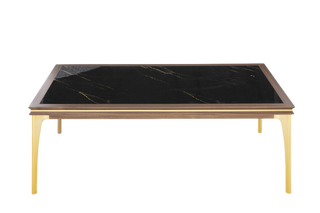 Montego Coffee Table from the exclusive Montego Concept, combining retro aesthetics with a marble surface and chic gold detailing.