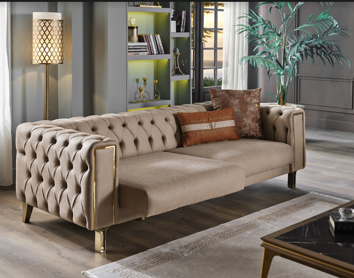 Add stylish convenience to your home with the Montego Sofa. Featuring a rich polyester finish and a versatile sleeper function, it’s perfect for both casual gatherings and restful evenings.