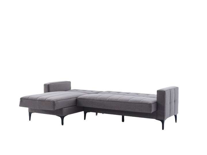 Chic Parker Sectional Sofa with Corvet Navy upholstery and stylish nailhead trim. Combines modern design with ample seating for a standout living room piece.