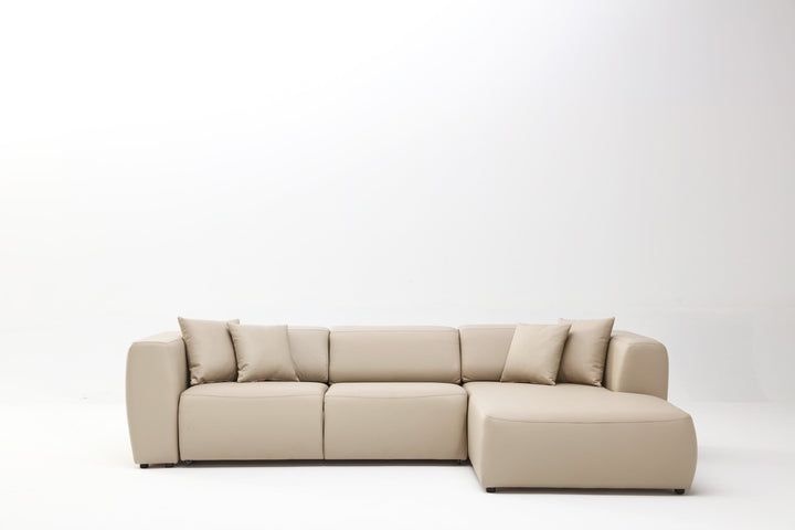 Experience modern comfort with the Picasso Sectional. Sleek design, plush cushions, and an easy-to-use sleeper function.