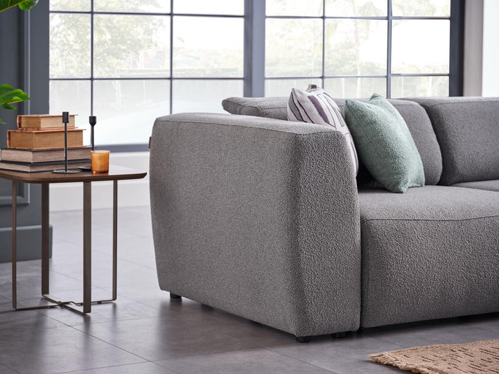 Plush and durable Picasso Sectional with high-quality fabric. Includes a sleeper function for added convenience and comfort.