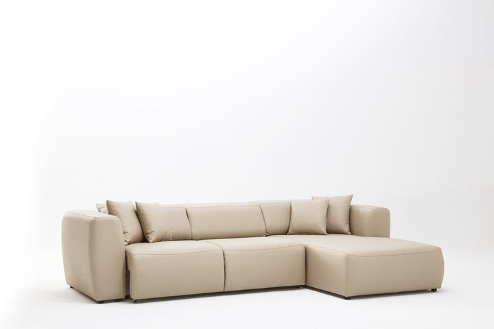 Durable and comfortable Picasso Sleeper Sectional. High-quality fabric and a sleek design with an easy-to-transform sleeper feature.