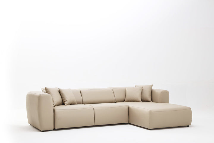 Stylish Picasso Sleeper Sectional with high-quality fabric and sleek lines. Includes a convenient sleeper feature.