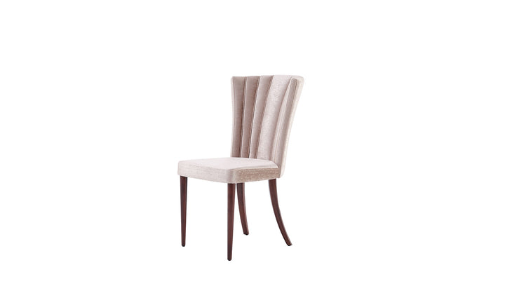 The Plaza Luxury Dining Chair Set of 2 in cream is designed for contemporary dining spaces. Enjoy the combination of high-quality materials and modern style with these elegant chairs.