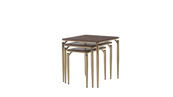 The Plaza Nesting Table brings modern elegance to any room. With its sleek design and sturdy wood structure, this table set is perfect for adding sophistication to small spaces.