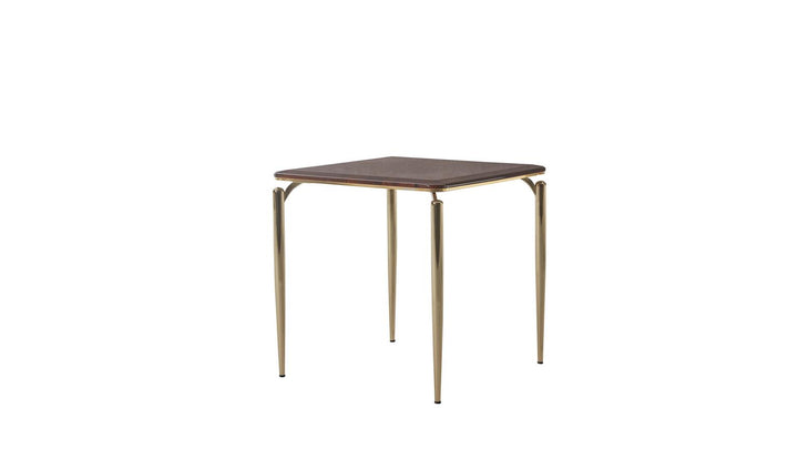 The Plaza Side Table offers a sleek, modern look with its high-quality wood and metal build. Perfect for adding both functionality and elegance to your living space.