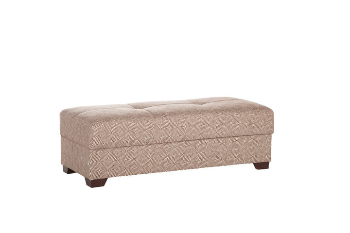 Geometric Patterned Ottoman