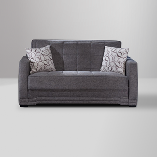 Valeria loveseat with modern design, built-in storage, and sleeper functionality for stylish and practical living spaces.