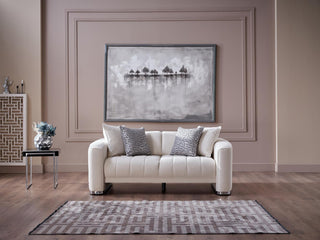 Comfortable seating with Venice Loveseat Merit Cream.