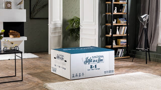 Innovative design of the Functional Sofa In A Box for a hassle-free setup.