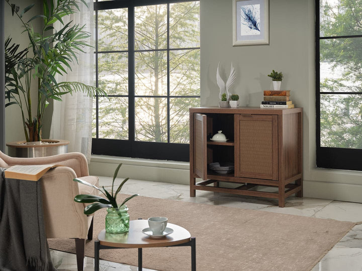 The natural wood grain of the Arden Media Console adds warmth and character to any room.